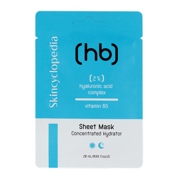 מסכת פנים לחותית - Skincyclopedia Hydrating Facial Sheet Mask with 2% Hyaluronic Acid and Vitamin B5 מסכת פנים לחותית - Skincyclopedia Hydrating Facial Sheet Mask with 2% Hyaluronic Acid and Vitamin B5