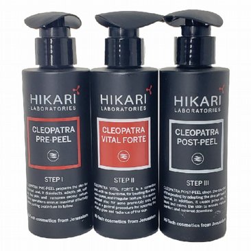סט פילינג ללא קילוף לקמטים היקארי 3 יח' 100 מ"ל - HIKARI Set Cleopatra Peel סט פילינג ללא קילוף לקמטים היקארי 3 יח' 100 מ"ל - HIKARI Set Cleopatra Peel