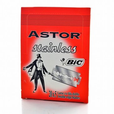 מארז 100 להבי גילוח אל חלד ASTOR מארז 100 להבי גילוח אל חלד ASTOR